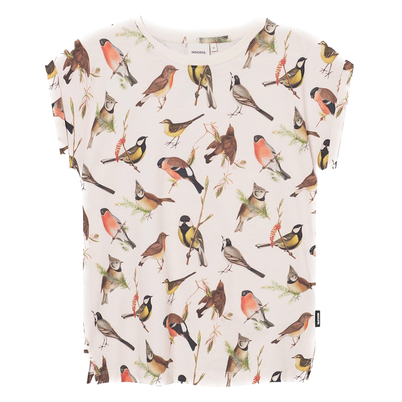 Dedicated Dedicated, Visby Autumn Birds, white, S
