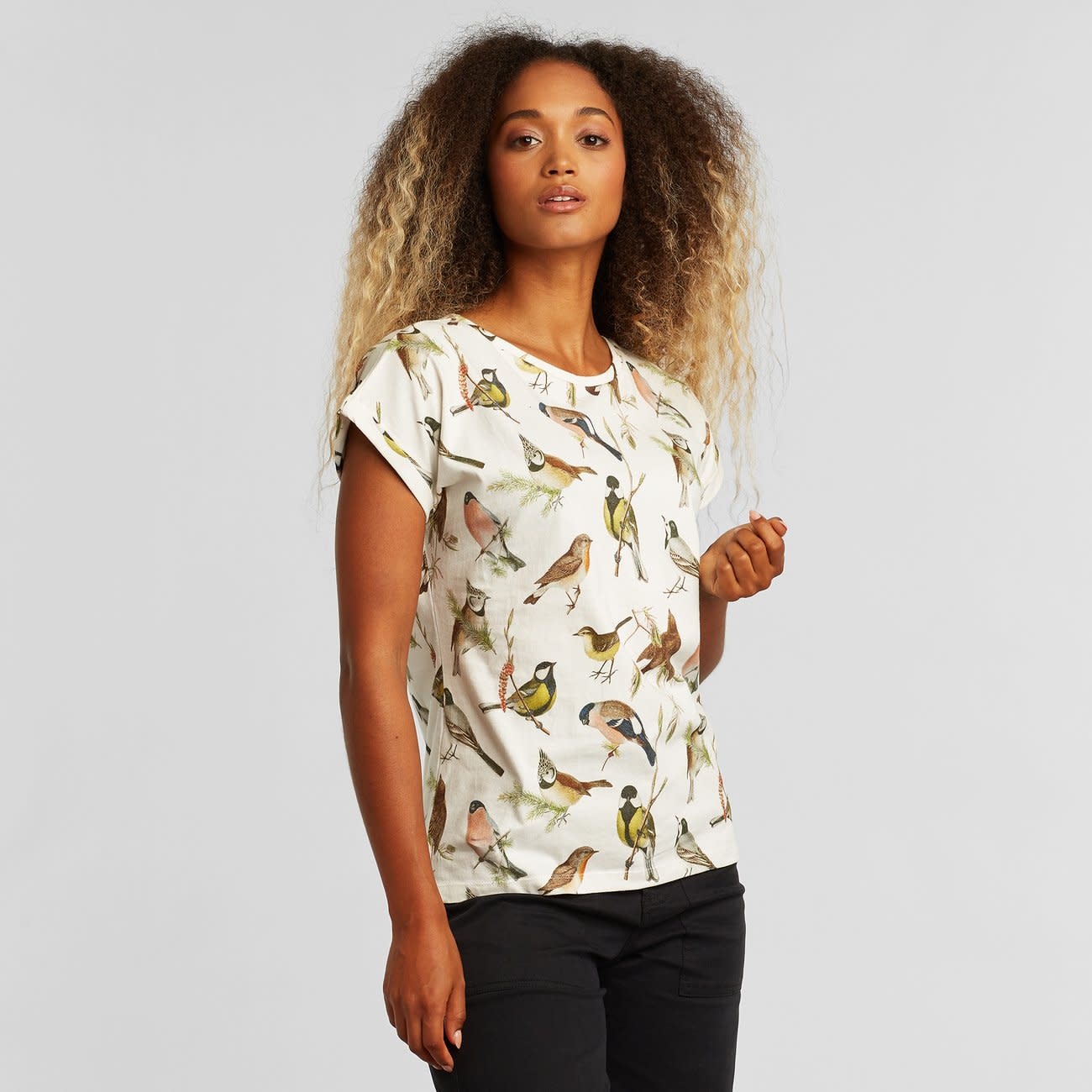 Dedicated Dedicated, Visby Autumn Birds, white, S