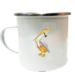 Lakor Lakor, Pier Pelican Enamel Mug, white
