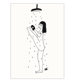 helen b helen b, Postkarte, yoga in the shower