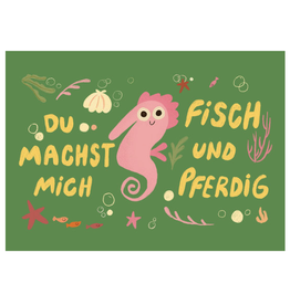 Slinga Slinga, Postkarte, Fisch und Pferdig