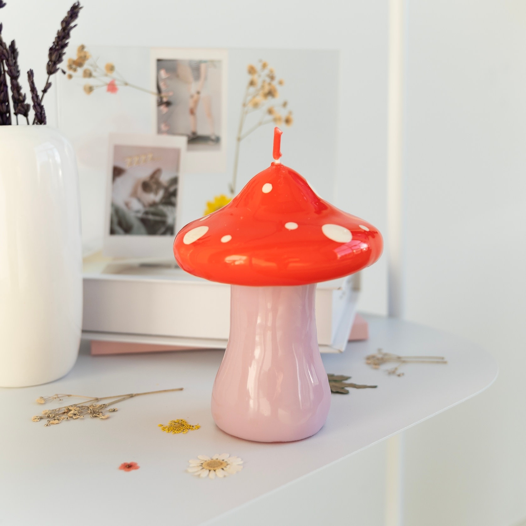 Helio Ferretti Helio Ferretti, Large Mushroom Candle, red