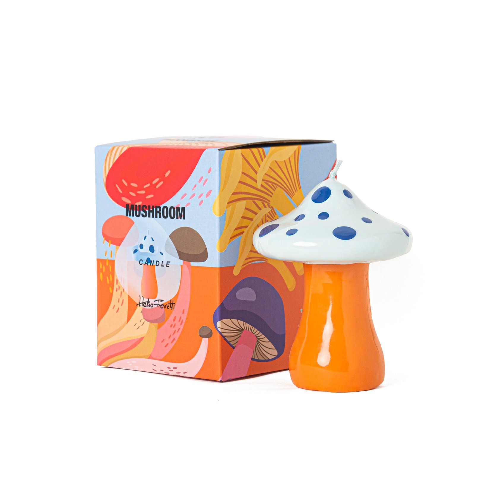 Helio Ferretti Helio Ferretti, Large Mushroom Candle, indigo