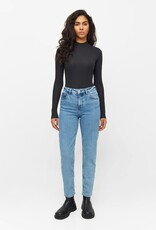 KnowledgeCotton Apparel KnowledgeCotton, Rib High Neck Long Sleeved, black jet, M