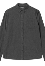 KnowledgeCotton Apparel KnowledgeCotton, Melangé Flannel, dark grey melange, L