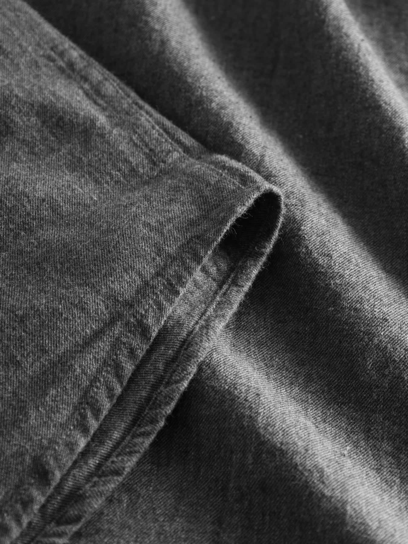 KnowledgeCotton Apparel KnowledgeCotton, Melangé Flannel, dark grey melange, M