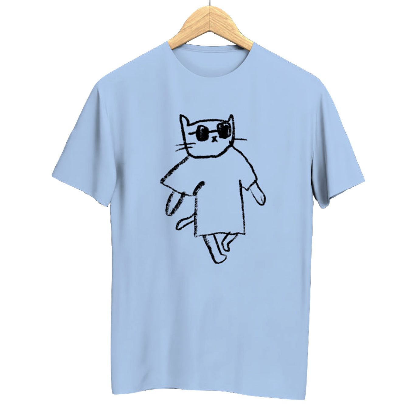 Olivier Samter Olivier Samter, Büsi T-Shirt, blau, XL