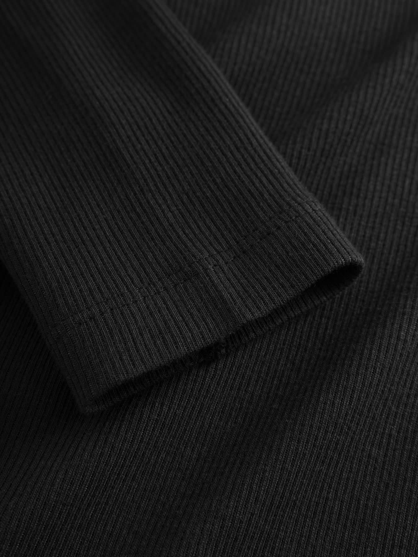KnowledgeCotton Apparel KnowledgeCotton, Rib High Neck Long Sleeved, black jet, M
