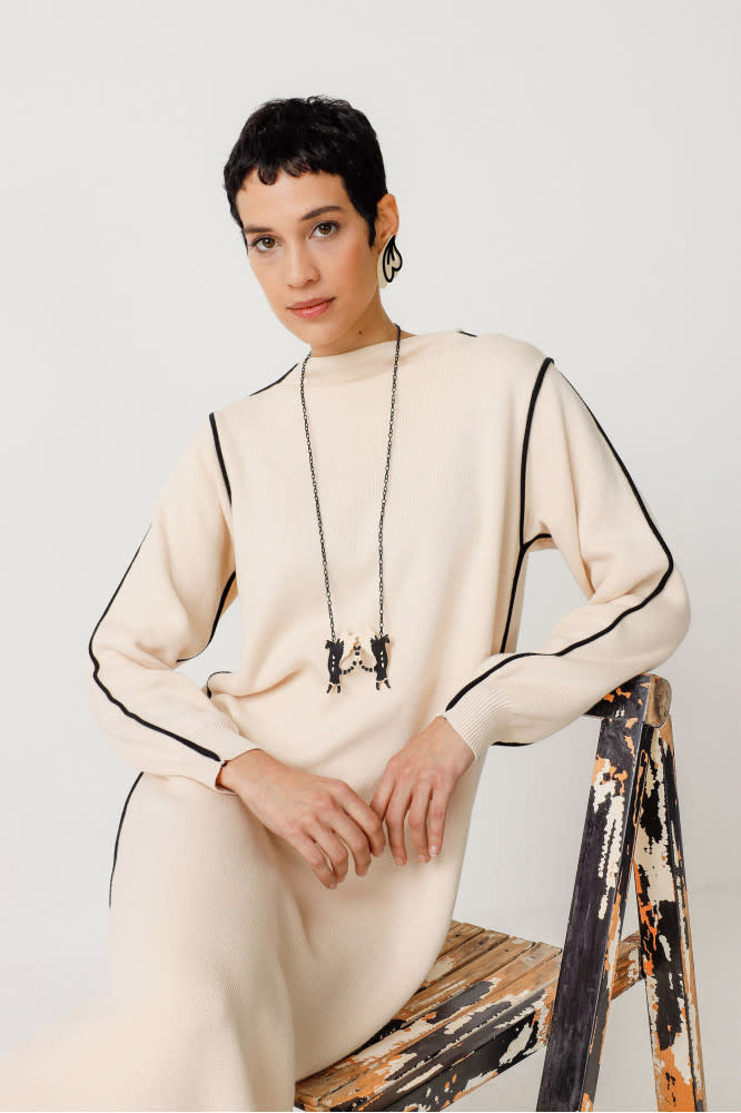 Skunkfunk Skfk, Leda Dress, cream, 42 (L)