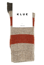 KLUE KLUE, Merino Wool Socks Striped, beige/orange, 36-40