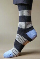 KLUE KLUE, Merino Wool Socks Striped, navy/grey, 41-46