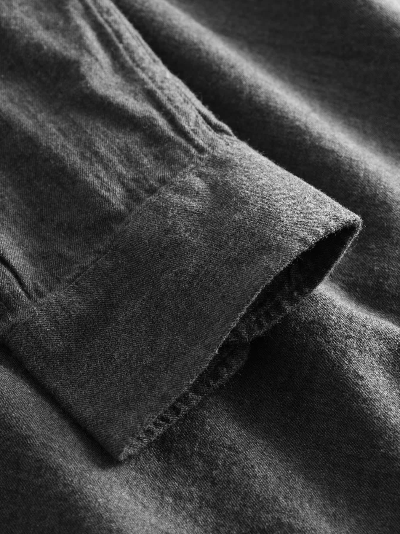 KnowledgeCotton Apparel KnowledgeCotton, Melangé Flannel, dark grey melange, S