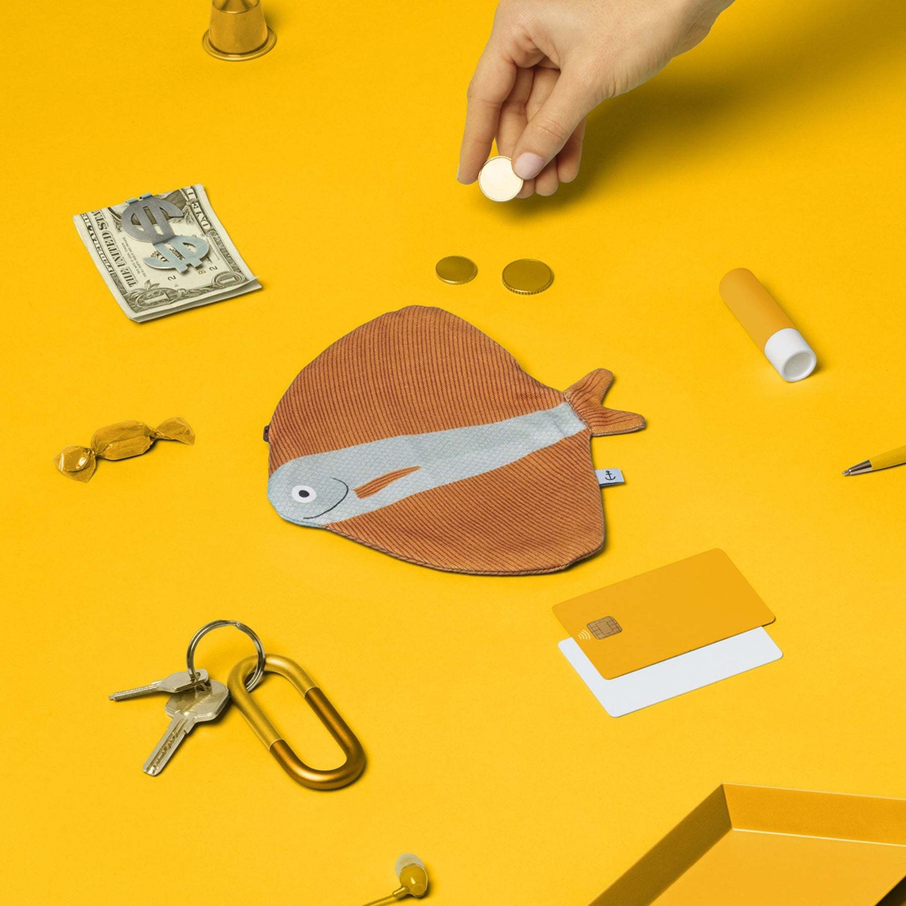 Don Fisher Don Fisher, Fanfish Purse, orange