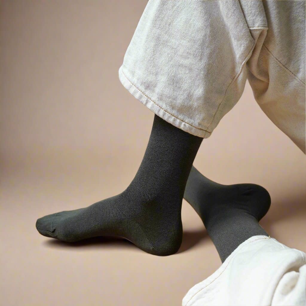 KLUE KLUE, Organic Solid Socks, khaki, 36-40