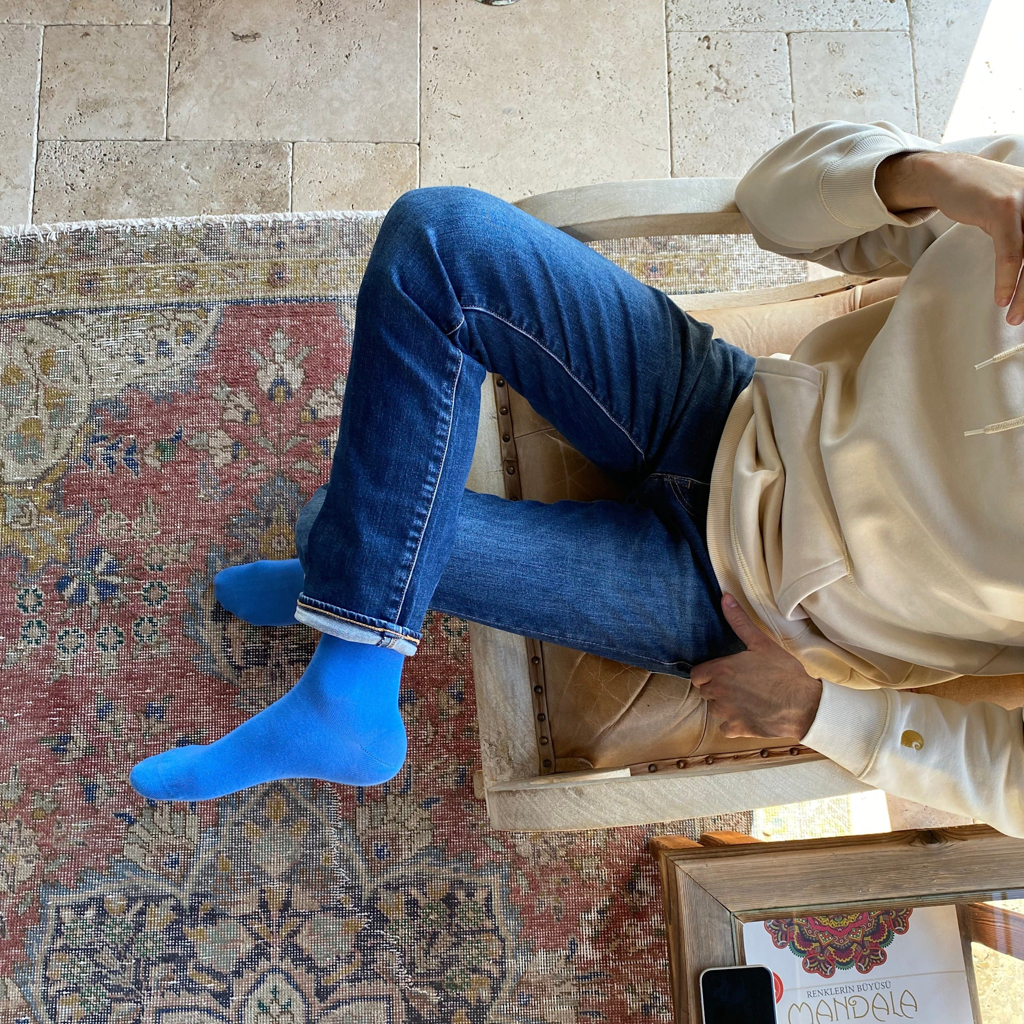 KLUE KLUE, Organic Solid Socks, blue, 36-40