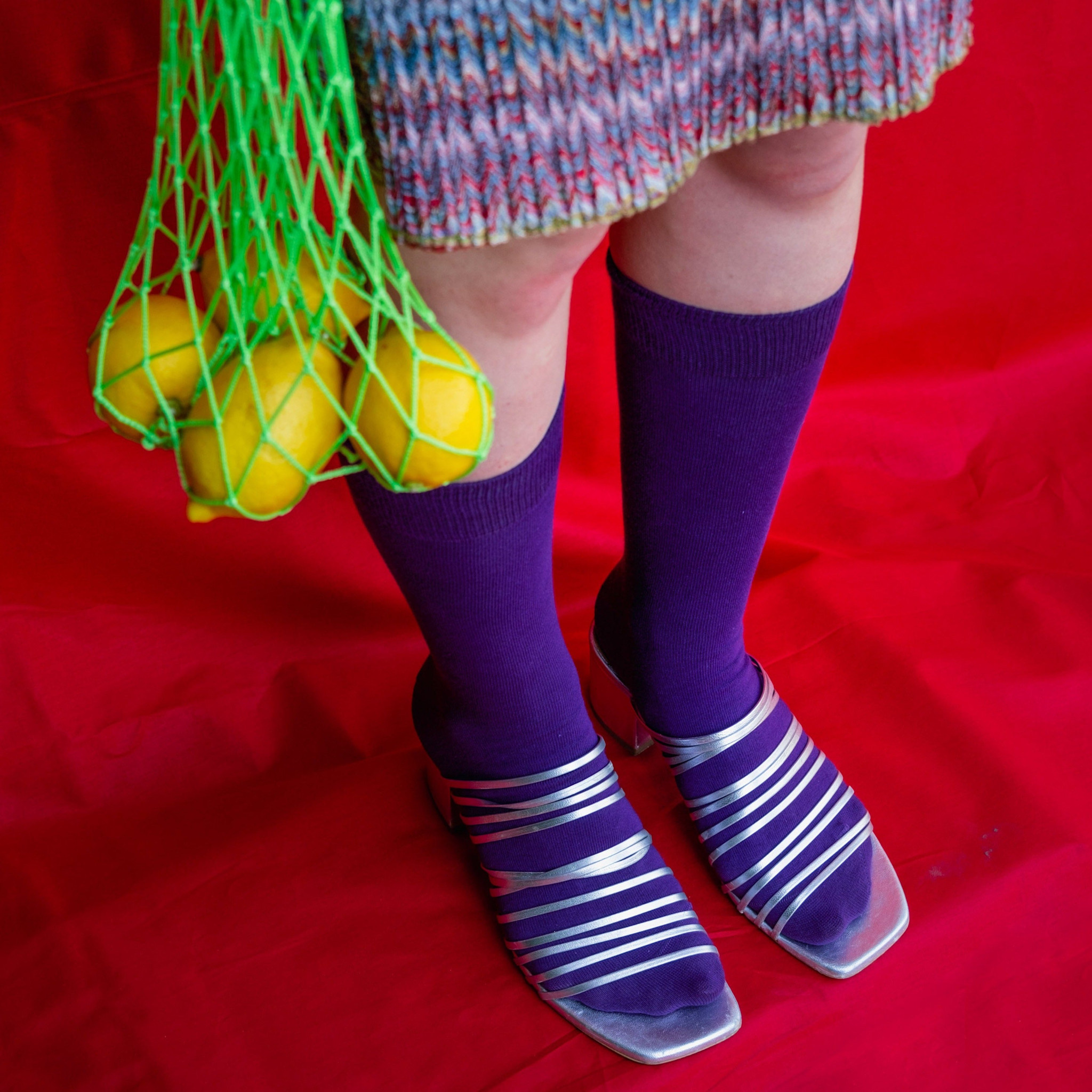 KLUE KLUE, Organic Solid Socks, purple, 36-40