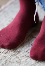 KLUE KLUE, Organic Solid Socks, bordeaux, 36-40