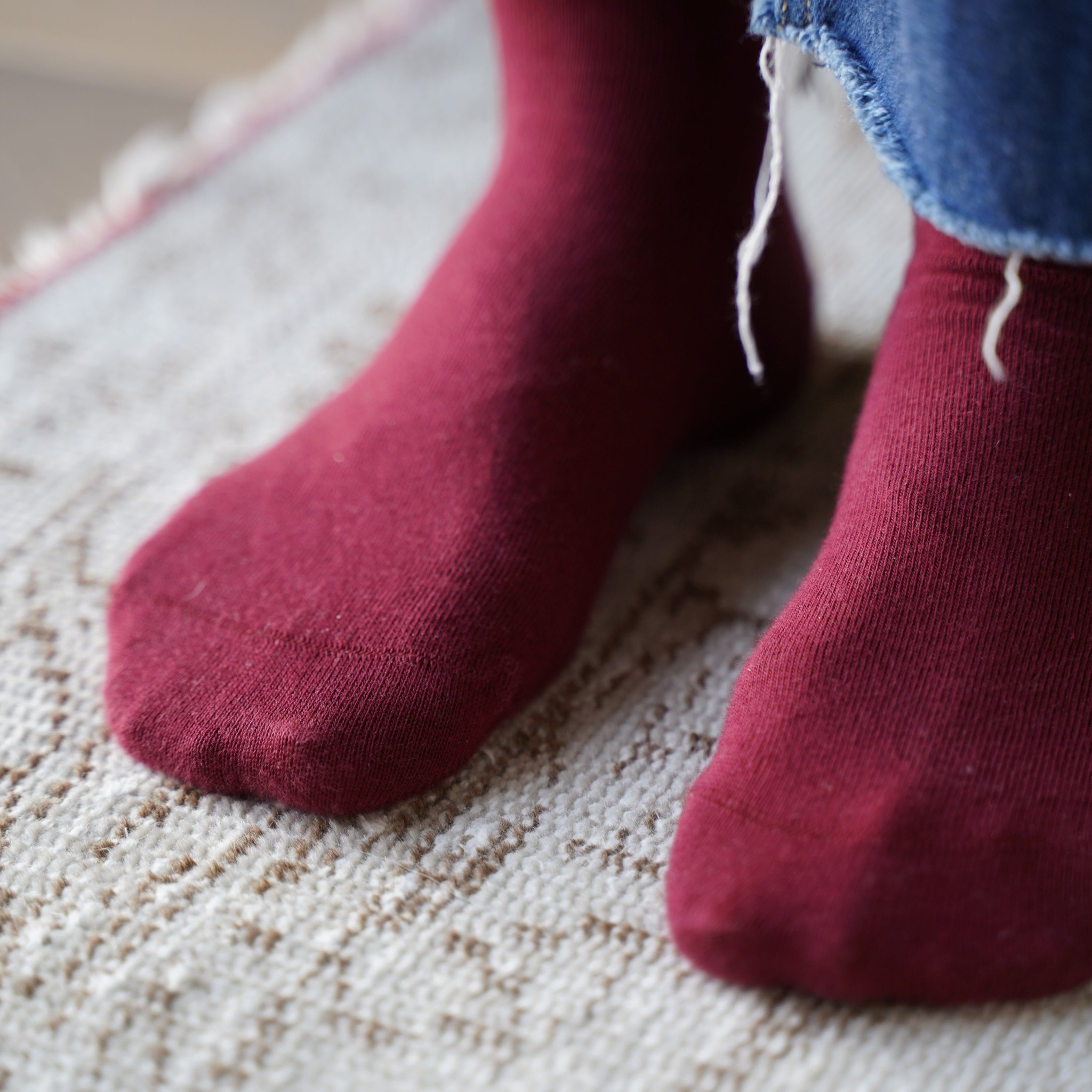KLUE KLUE, Organic Solid Socks, bordeaux, 36-40