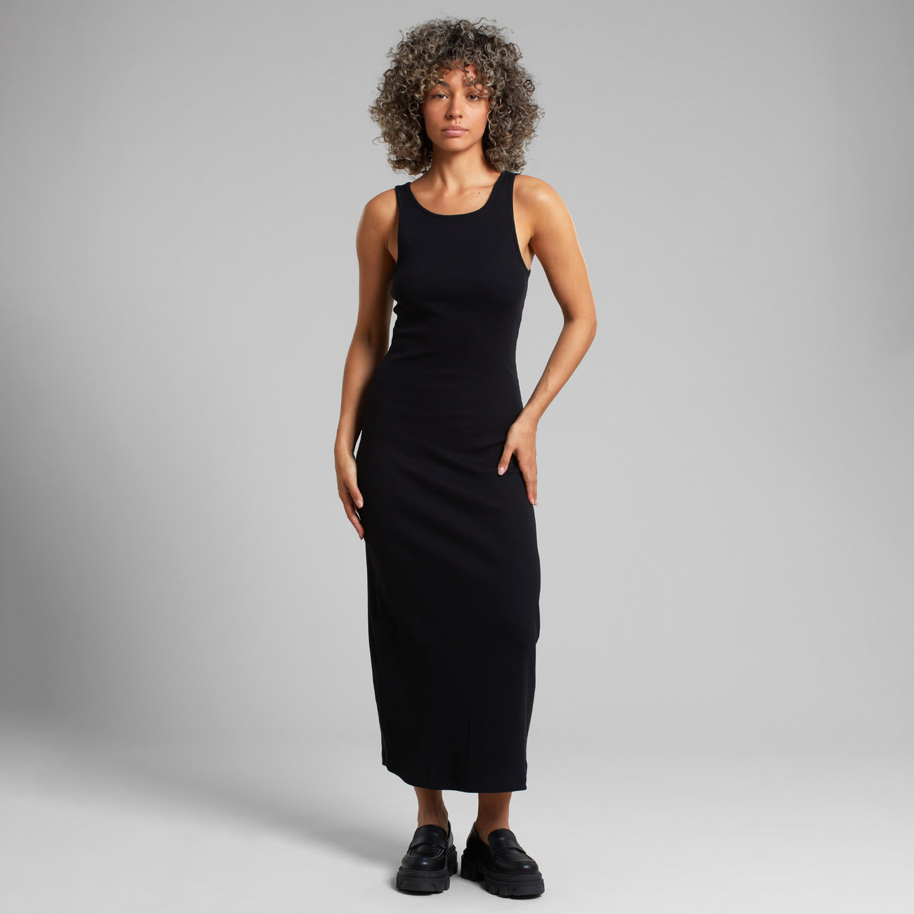 Dedicated Dedicated, Rib Dress Motala, black, XS