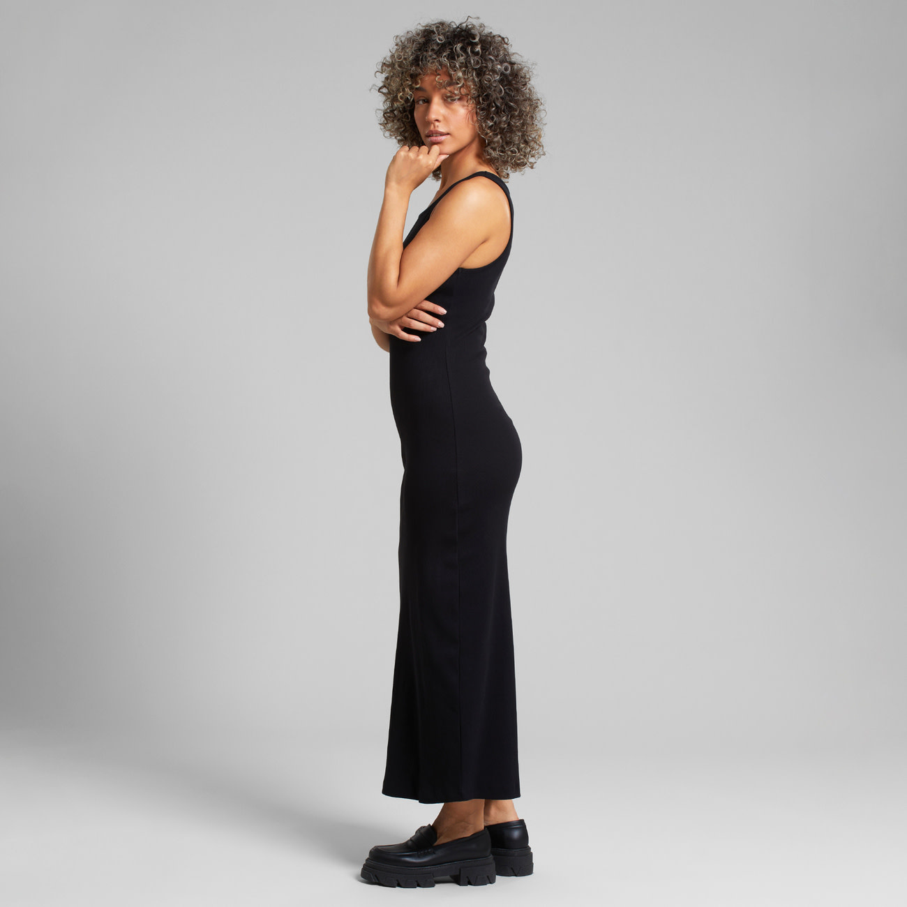 Dedicated Dedicated, Rib Dress Motala, black, XS