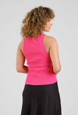 Dedicated Dedicated, Rib Top Valdermarsvik, pink raspberry, XS