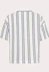 KnowledgeCotton Apparel KnowledgeCotton, Striped Short Sleeved Shirt, blue stripe, XS