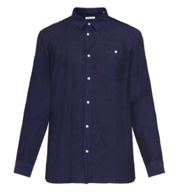 KnowledgeCotton Apparel KnowledgeCotton, Regular Linen Shirt, total eclipse, L