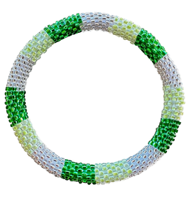 Maison Kizo Maison Kizo, Bracelet Népalais, vert/argent/vert clair