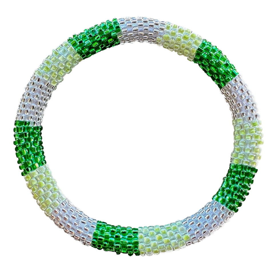Maison Kizo Maison Kizo, Bracelet Népalais, vert/argent/vert clair