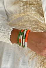 Maison Kizo Maison Kizo, Bracelet Népalais, vert/argent/vert clair