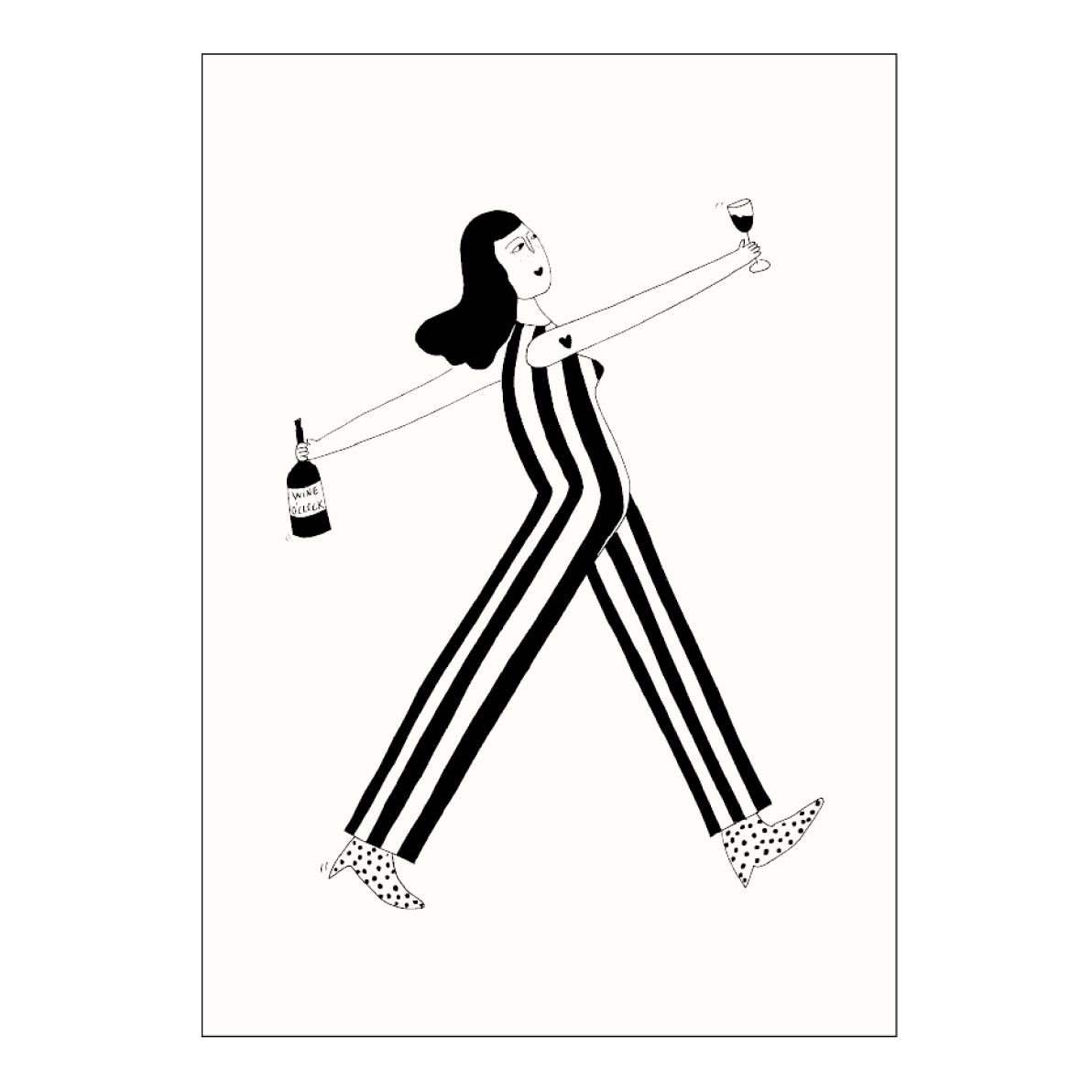 helen b helen b, Postkarte, wine o'clock