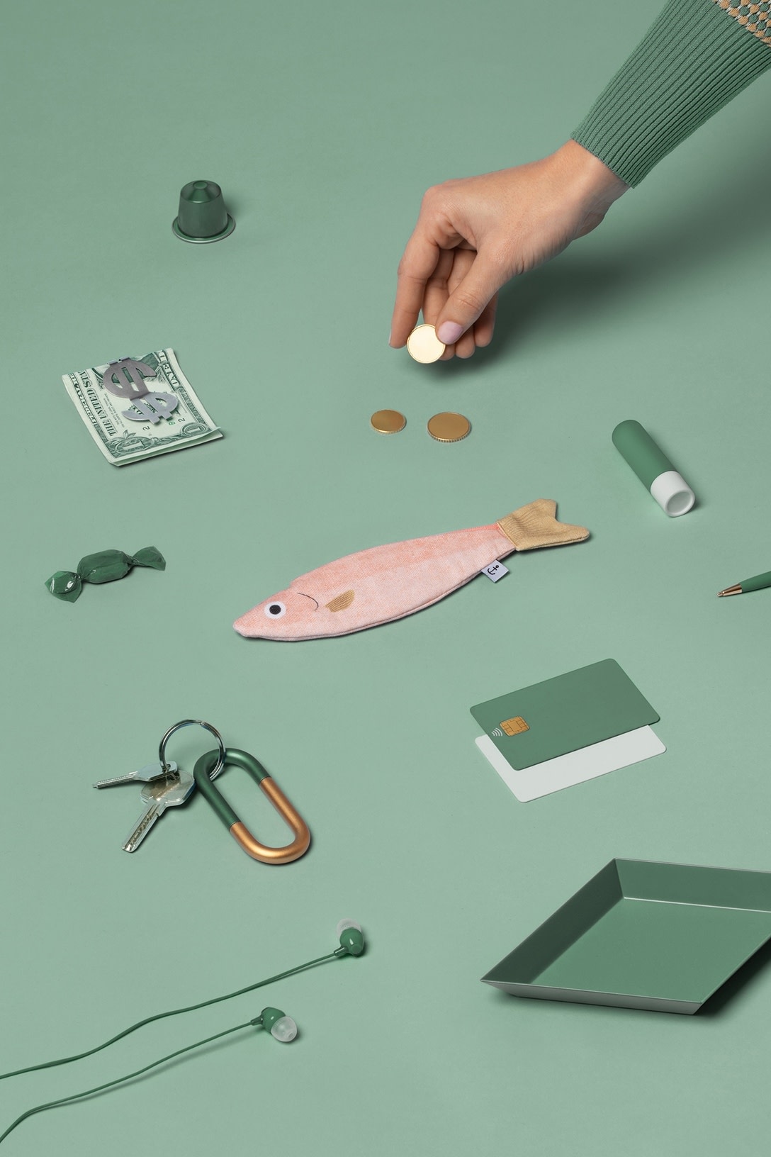 Don Fisher Don Fisher, Anchovy Purse/Keychain, pink