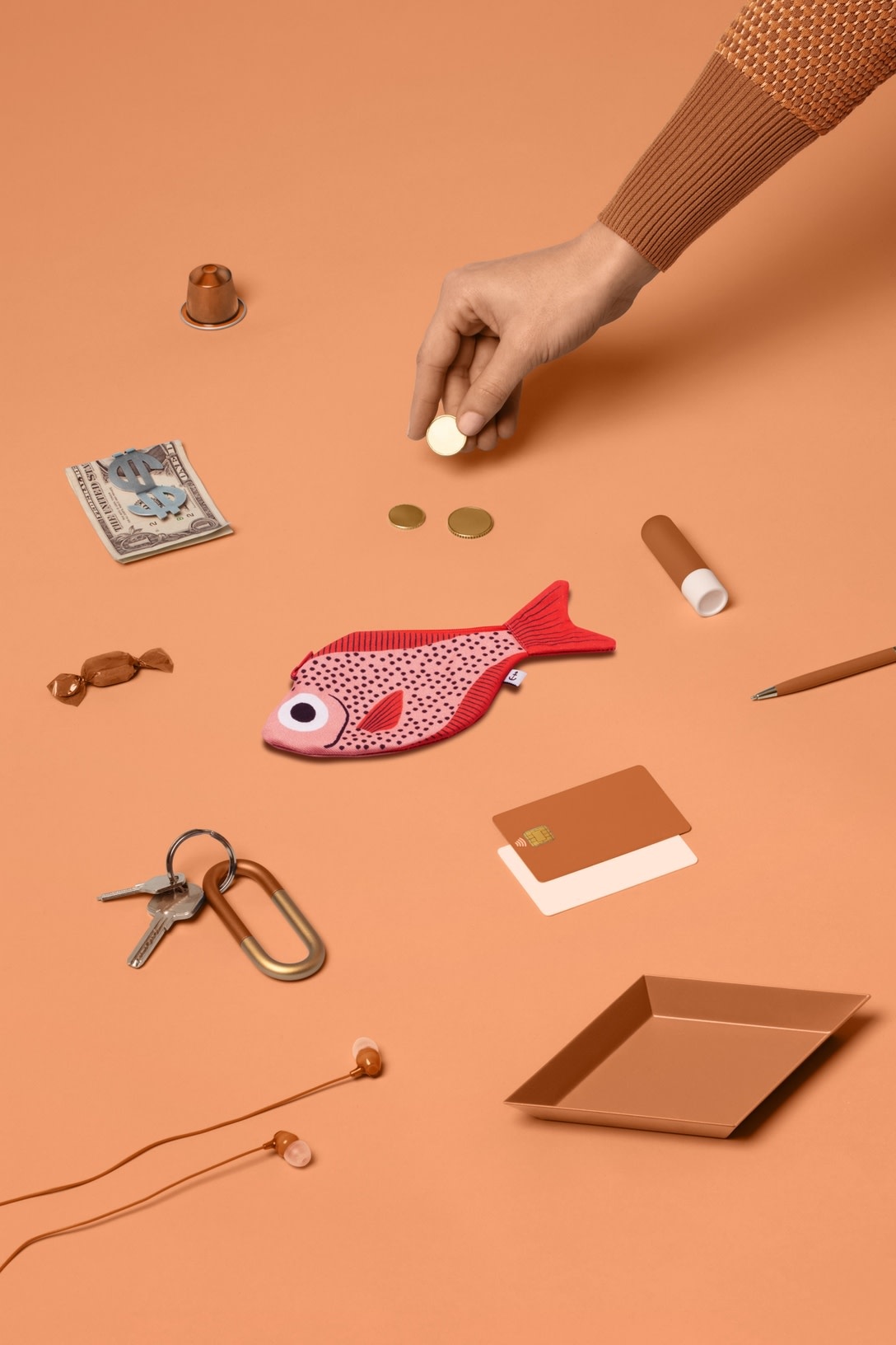 Don Fisher Don Fisher, Sweeper Fish Keychain, pink