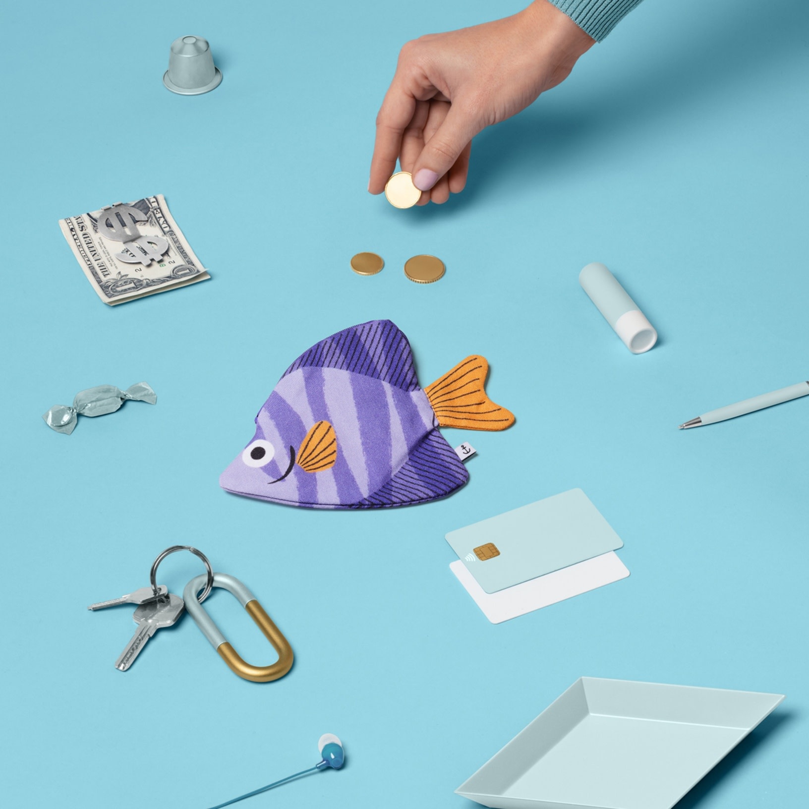 Don Fisher Don Fisher, Moonyfish Keychain, lilac