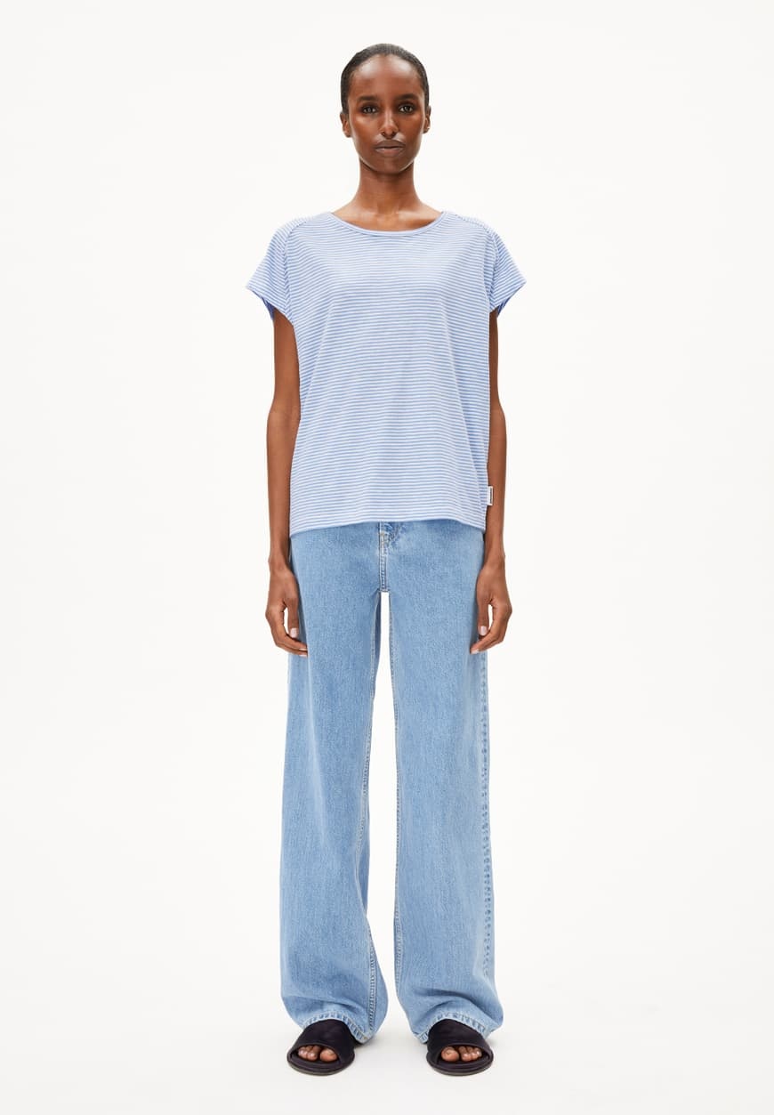 Armedangels Armedangels, Oneliaa Stripes, oatmilk-silky blue, XS