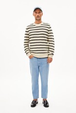 Armedangels Armedangels, Ajaani Lino Stripes, raw white-black, M