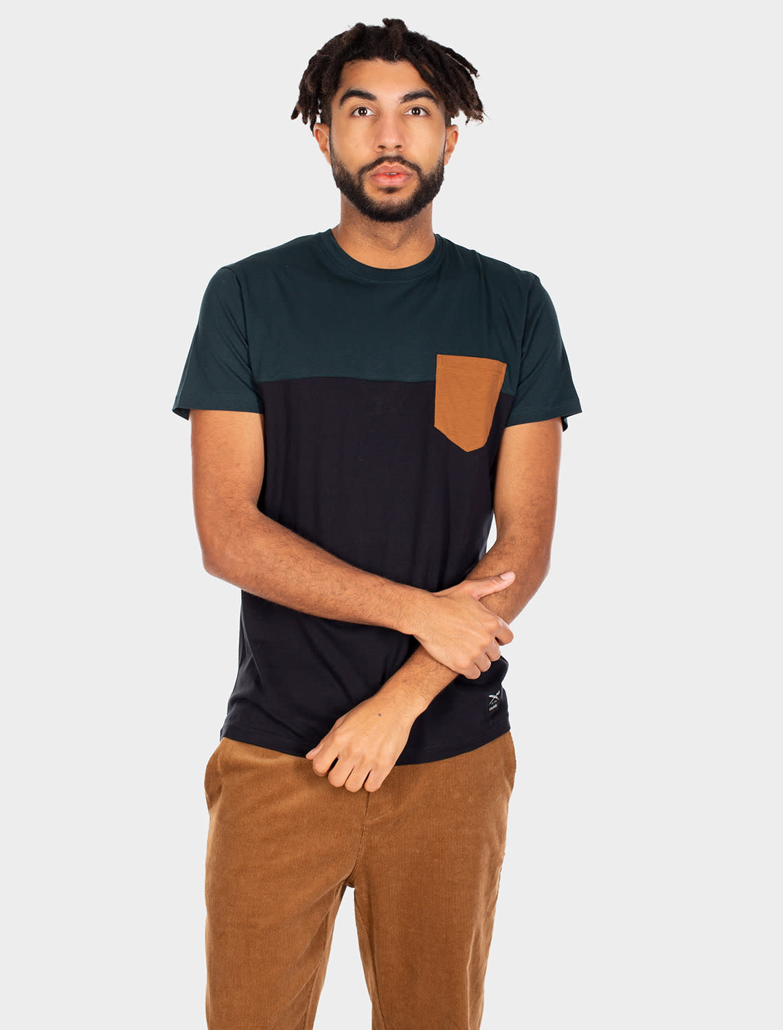 Iriedaily Iriedaily, Block Pocket 2 Tee, green black, XXL