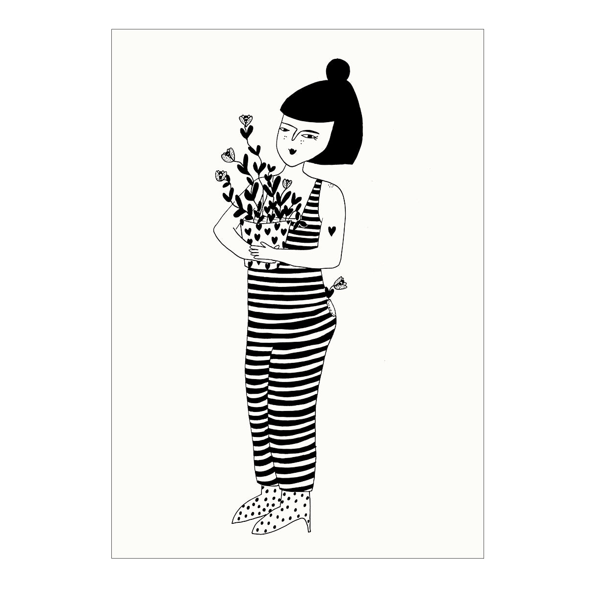 helen b helen b, Postkarte, lili flowerpot