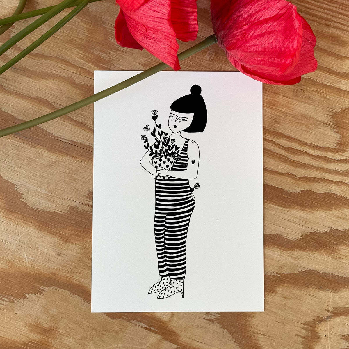 helen b helen b, Postkarte, lili flowerpot
