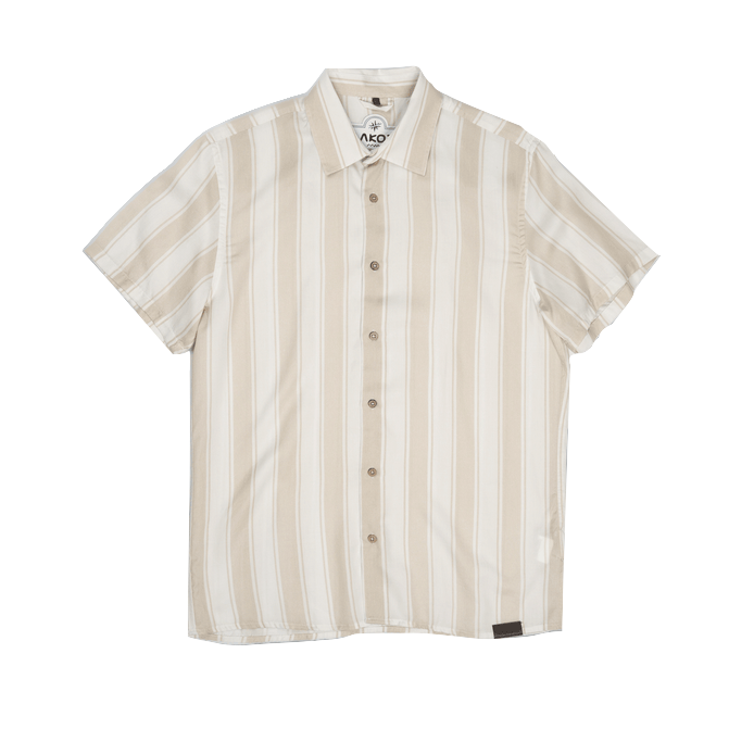 Lakor Lakor, Roadline Short Sleeve Shirt, oatmeal, M