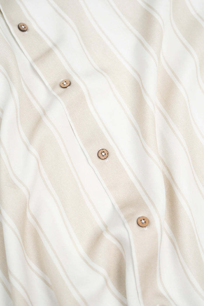 Lakor Lakor, Roadline Short Sleeve Shirt, oatmeal, M