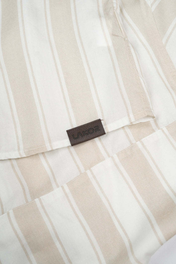 Lakor Lakor, Roadline Short Sleeve Shirt, oatmeal, M