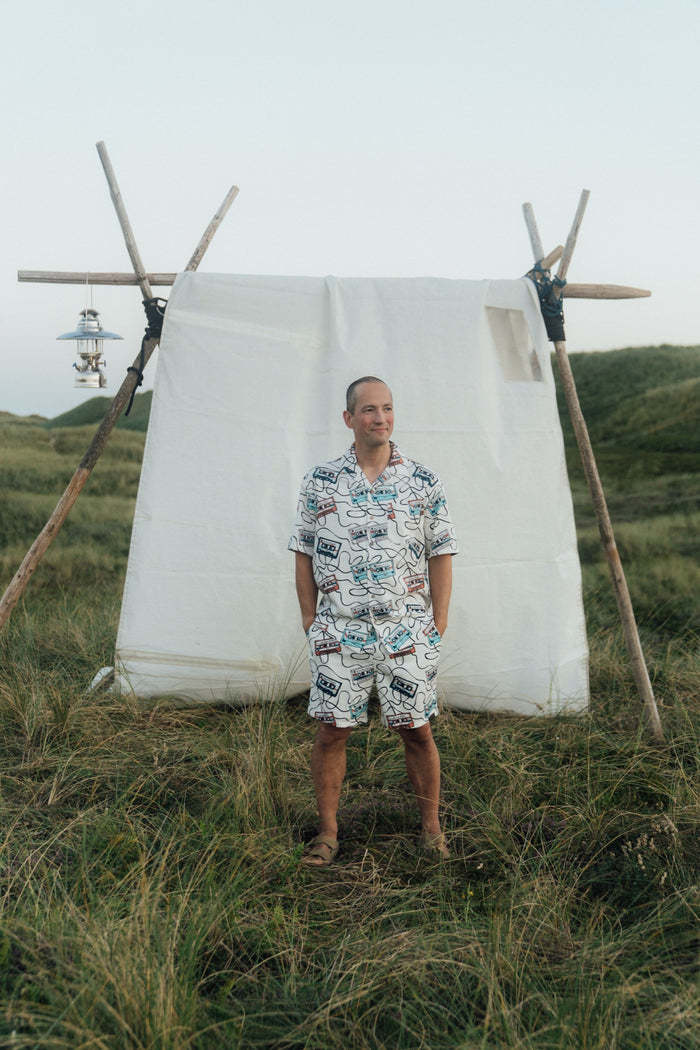 Lakor Lakor, Roadtrip Mixtape Short Sleeve Shirt, starwhite, M