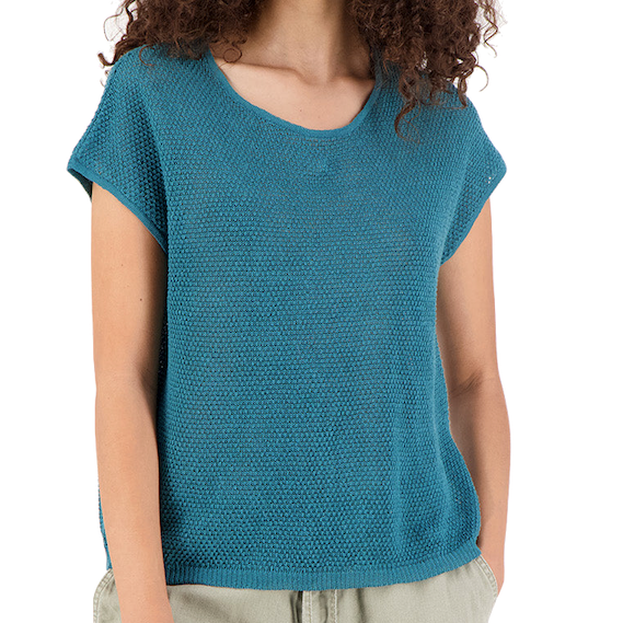 Les Racines du Ciel Les Racines du Ciel, Ella Sleeveless Sweater, petrol, L/XL