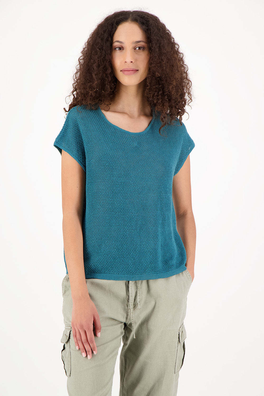 Les Racines du Ciel Les Racines du Ciel, Ella Sleeveless Sweater, petrol, L/XL