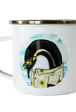Lakor Lakor, Pool Party Penguin Enamel Mug, white