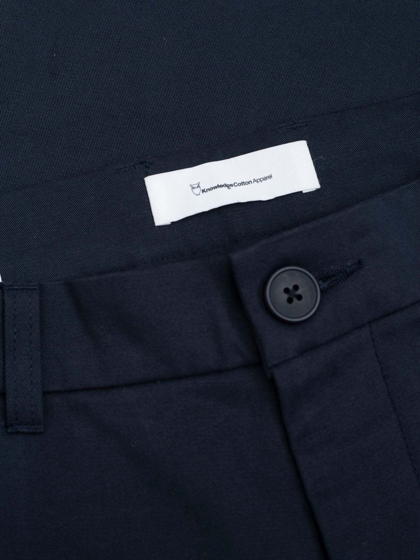 KnowledgeCotton Apparel KnowledgeCotton, Chuck Regular Chino Twill Pants, total eclipse, 33/32