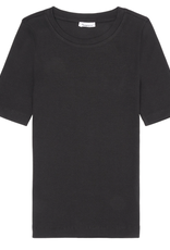 KnowledgeCotton Apparel KnowledgeCotton, Rib T-Shirt, black jet, L