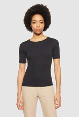 KnowledgeCotton Apparel KnowledgeCotton, Rib T-Shirt, black jet, L