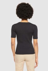 KnowledgeCotton Apparel KnowledgeCotton, Rib T-Shirt, black jet, L